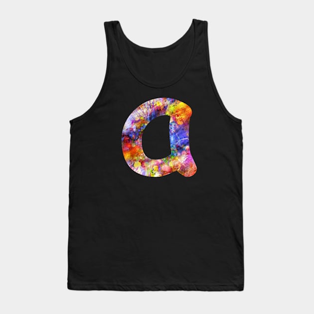 Letter a Lower Case Alphabet a Colorful Gift Tank Top by Shariss